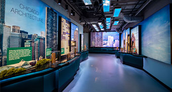 芝加哥摩天观景台建设互动数字体验馆
